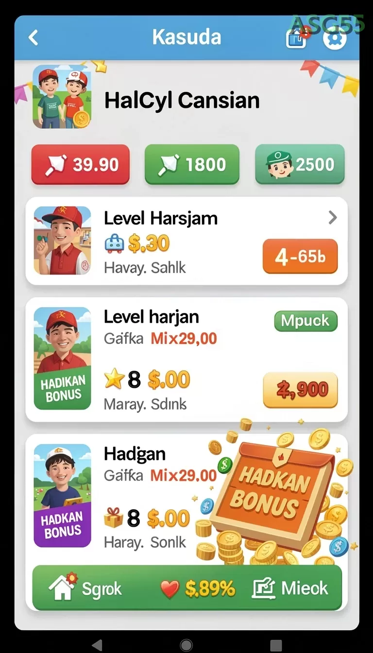 Cuplikan layar BOSSWIN — menu navigasi
